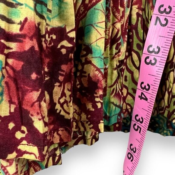 Koret Tiered Festival Maxi Skirt Medium Women’s Tie Waist Beaded Colorful Floral - Picture 9 of 12